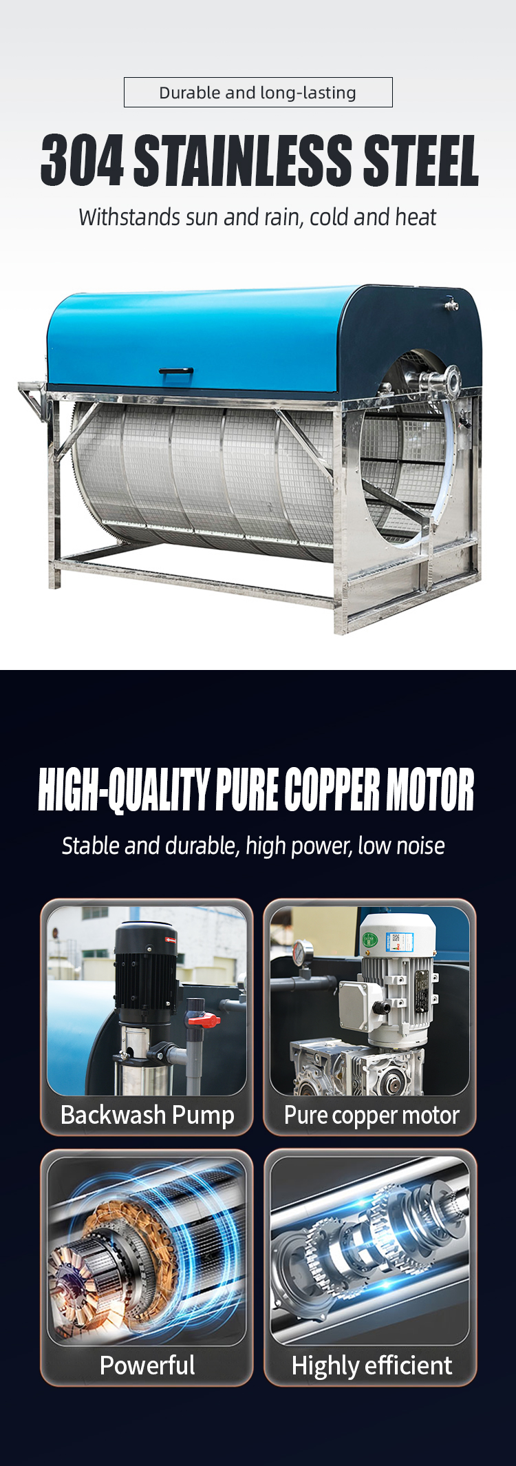 適用於高TSS應用的客製化浸沒式轉鼓過濾器